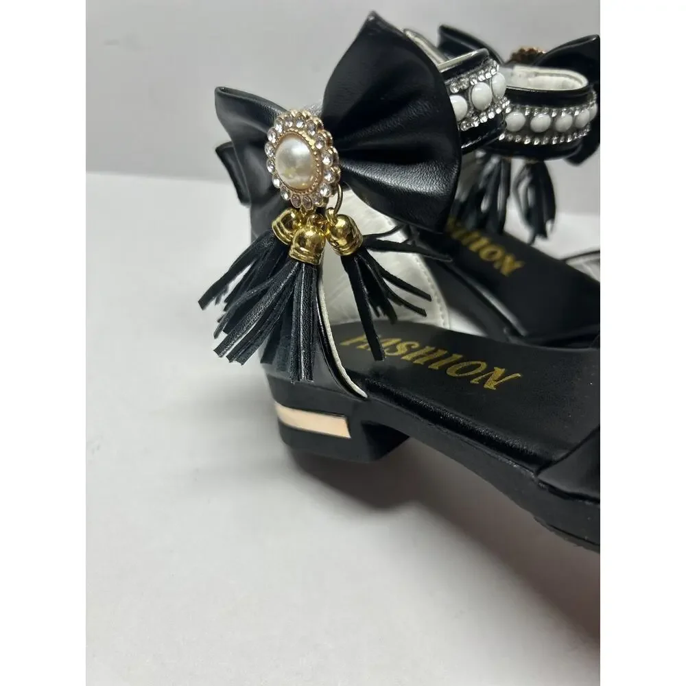 New Summer Girls Sandals -Princess Casual/Wedding/Party Bow Sandals - Sz 9.5-10C